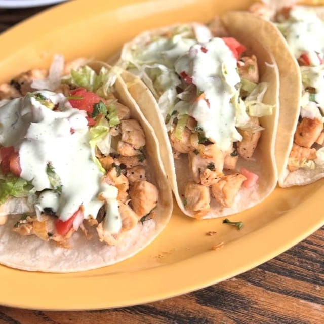 Tequila Lime Chicken Tacos.